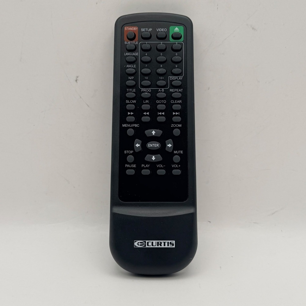 Curtis DVD Player Remote Control Black Replacement Multi Function Buttons